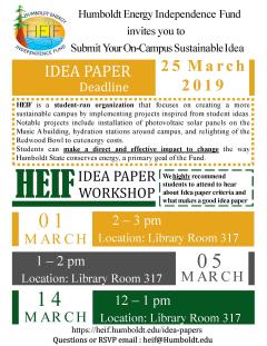 HEIF Idea Paper Workshop Flier